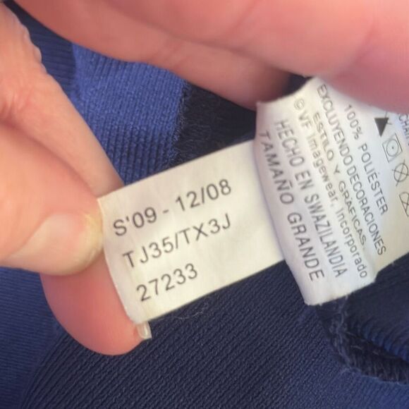 Cleveland Indians T Shirt Size L Large Polyester Blue MLB Navy Blue - Picture 6 of 6